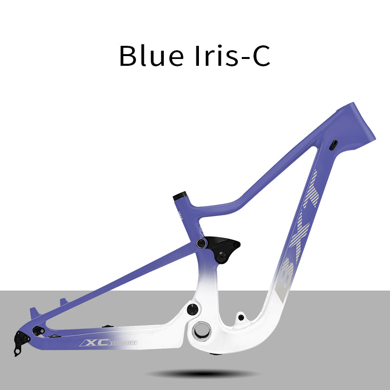 BXT Suitable Height 135-150cm Carbon Full Suspension MTB Frame 24er Travel 90mm Mountain Full Suspension Bicycle Frame for Girl Boy