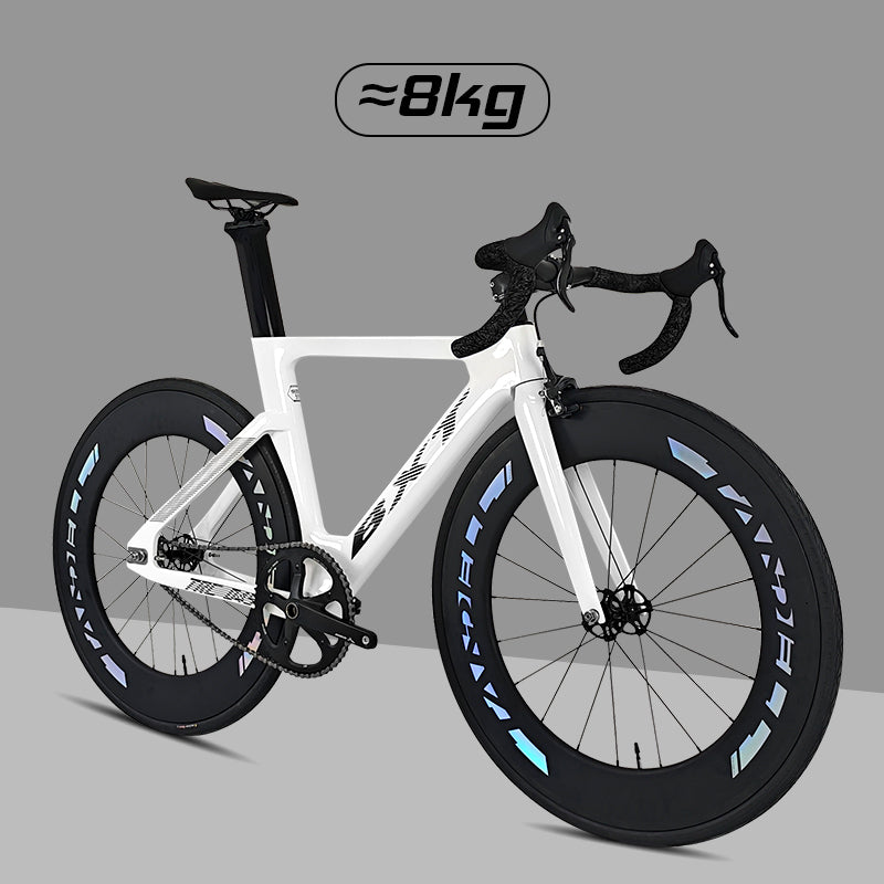 BXT New Carbon Fiber Track Bike with Front V/Rim Brake SORA BR-3000 T800 Carbon 88mm Wheels Fixed Gear Bicycle Single Speed