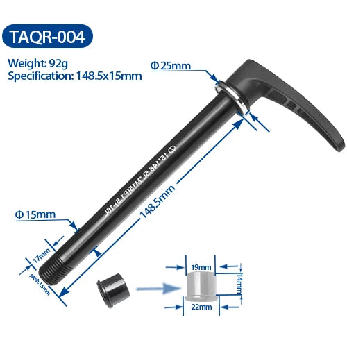 BXT Bicycle Thru Axle Quick Release Skewer Aluminum