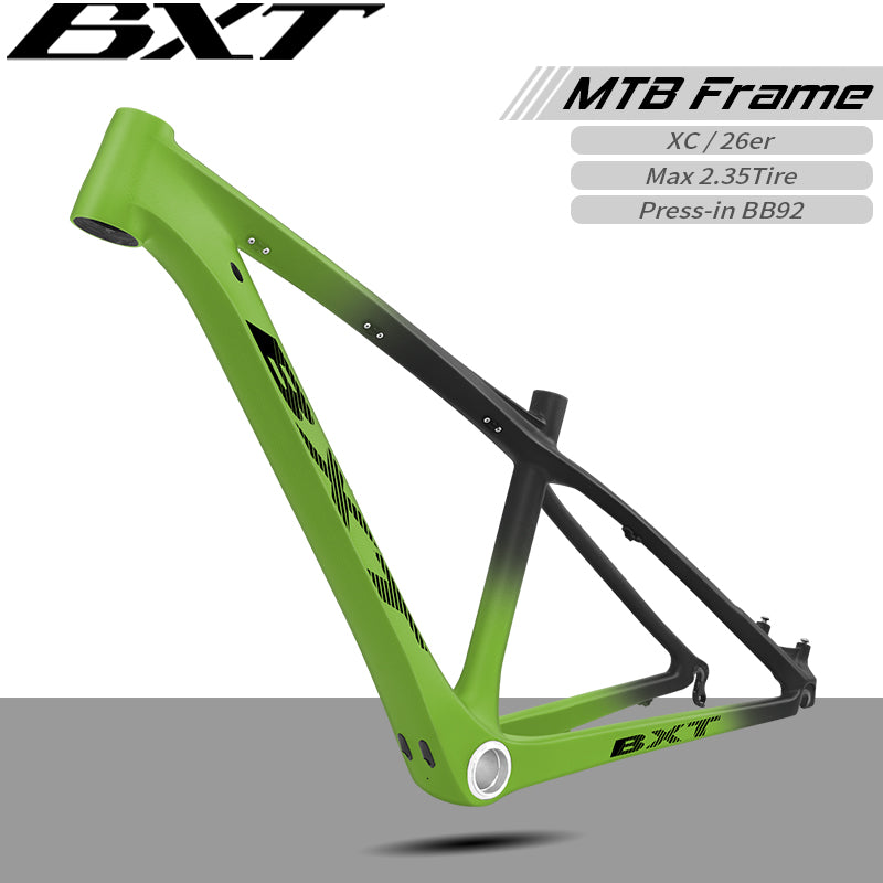 BXT 26er MTB Mountain Bike Frame 14inch Full Carbon Kids Bike Frame 160mm Disc Brake Carbon Fiber MTB Bicycle Frame
