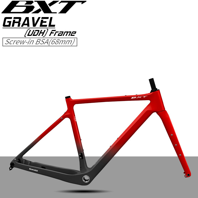 New Carbon Fiber Gravel Bike Frame Disc Brake Bicycle Frame Thru