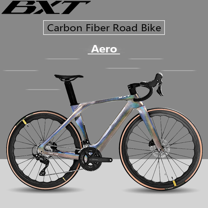 BXT Carbon Rennrad Shimano 105 R7120 Ultraleichter Straßenrahmen mit Scheibenbremse Carbon Road Bike