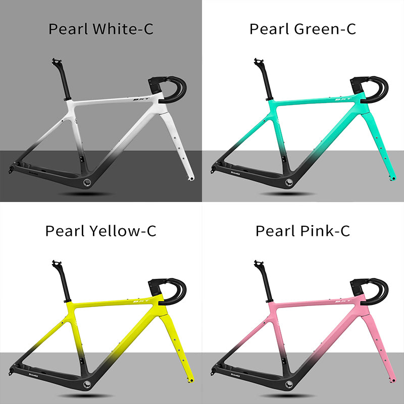 BXT Road Bicycle Frame Gravel Frame UDH Carbon 700C Flat Mount Disc Brake With Carbon Fork and Handlebar Thru Axle 12x142mm
