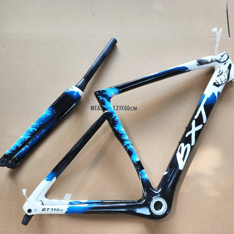 BXT Carbon Disc Brake Road Bike Frame Bicycle Framest Hidden Cable Line Road Bicycle with Bike Handlebar rennrad rahmen