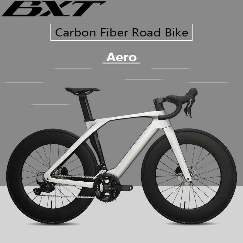 BXT Carbon Rennrad Shimano 105 R7120 Ultraleichter Straßenrahmen mit Scheibenbremse Carbon Road Bike