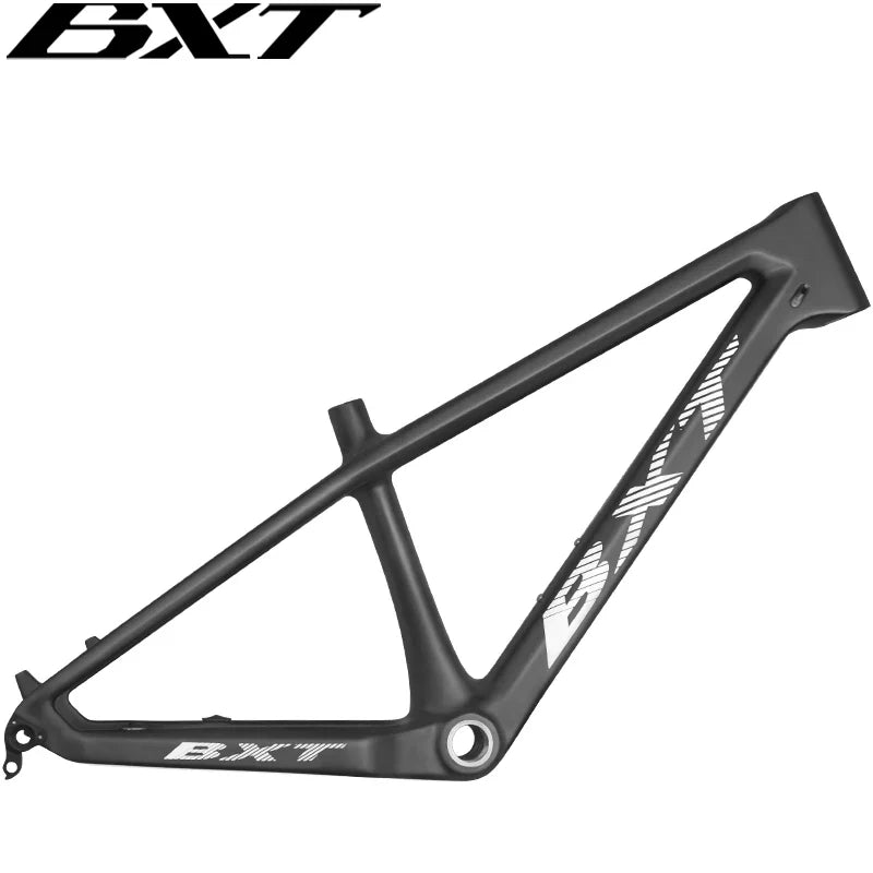 BXT 24er Carbon Mountain Bike Frame 14inch Hardtail Disc Brake Full Carbon MTB Frame 24er Thru Axle QR Mountain Bicycle Carbon Frame