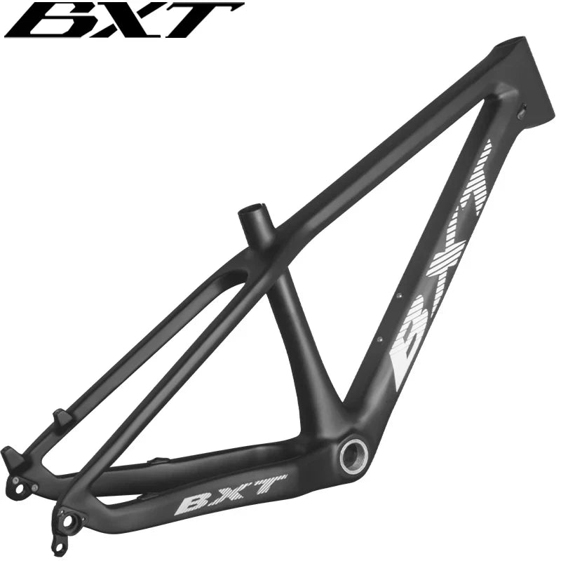 BXT 24er Carbon Mountain Bike Frame 14inch Hardtail Disc Brake Full Carbon MTB Frame 24er Thru Axle QR Mountain Bicycle Carbon Frame