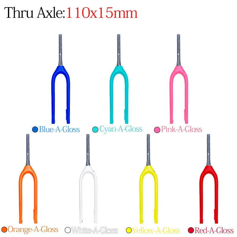 BXT 27.5er Full Carbon Mountain Bike Fork Thru Axle 110x15mm or 100x15mm Carbon MTB Bicycle Fork 27.5er Inside Outside Cable Line