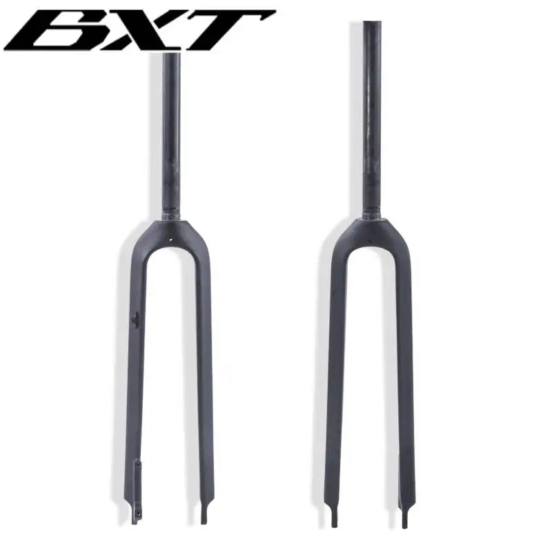 BXT 29er Mountain straight tube fork MTB carbon Fiber fork fit for Wheel 28.6mm Bicycle MTB Front Fork 3K Weave fork