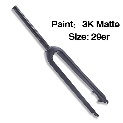 BXT 29er Mountain straight tube fork MTB carbon Fiber fork fit for Wheel 28.6mm Bicycle MTB Front Fork 3K Weave fork