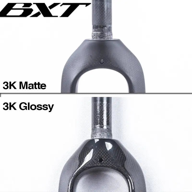 BXT 29er Mountain straight tube fork MTB carbon Fiber fork fit for Wheel 28.6mm Bicycle MTB Front Fork 3K Weave fork
