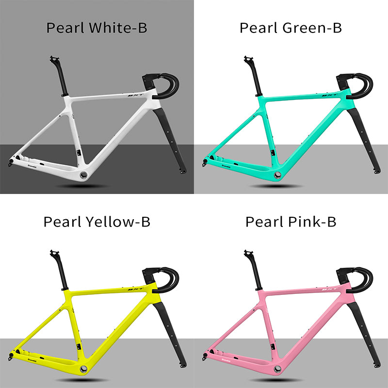 BXT Road Bicycle Frame Gravel Frame UDH Carbon 700C Flat Mount Disc Brake With Carbon Fork and Handlebar Thru Axle 12x142mm