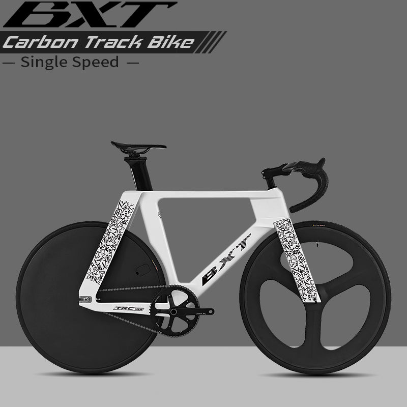 BXT-TRC-195 Track Complete Bike Carbon Fiber Fixed Gear Bicycle Single Chainring Carbon Track Bike Closed Wheel Time Trial Track Bike