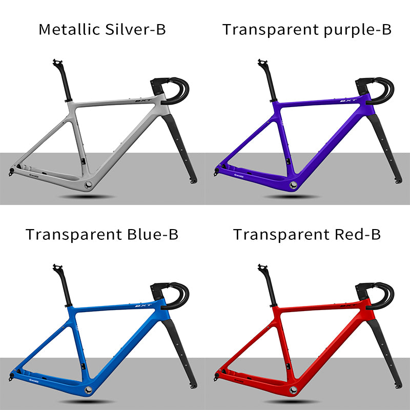 BXT Road Bicycle Frame Gravel Frame UDH Carbon 700C Flat Mount Disc Brake With Carbon Fork and Handlebar Thru Axle 12x142mm
