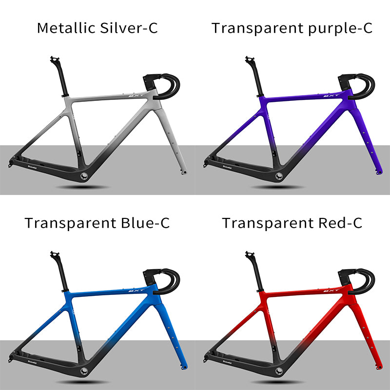 BXT Road Bicycle Frame Gravel Frame UDH Carbon 700C Flat Mount Disc Brake With Carbon Fork and Handlebar Thru Axle 12x142mm