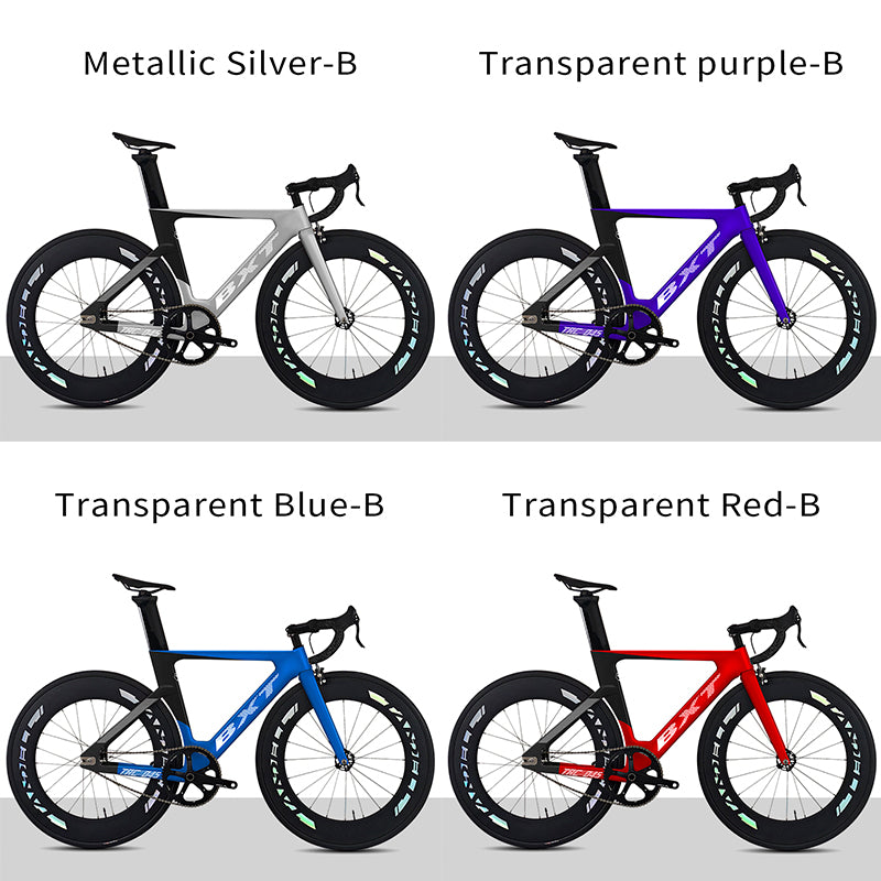 Nueva bicicleta de pista de carbono BXT 045 2025, bicicleta de carreras de piñón fijo completa 700C, cuadro ligero