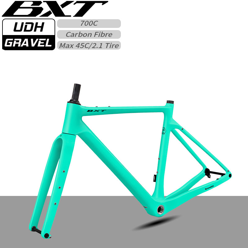 BXT Carbon Gravel Bike Frame UDH Internal Cable Fully Hidden Cable Gravel Bicycle Frameset Road Bike Disc Brake