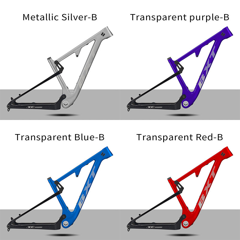 BXT Carbon Fibre T700+T800 29er Full Suspension Mountain Bike Frame, Boost 148x12mm, 100mm Travel, 2025 New Model