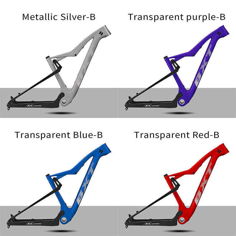BXT 29er Carbon Full Suspension MTB Frame, Thru Axle Boost 148x12mm, 29er Travel 100mm, UDH Hanger for Mountain Bikes