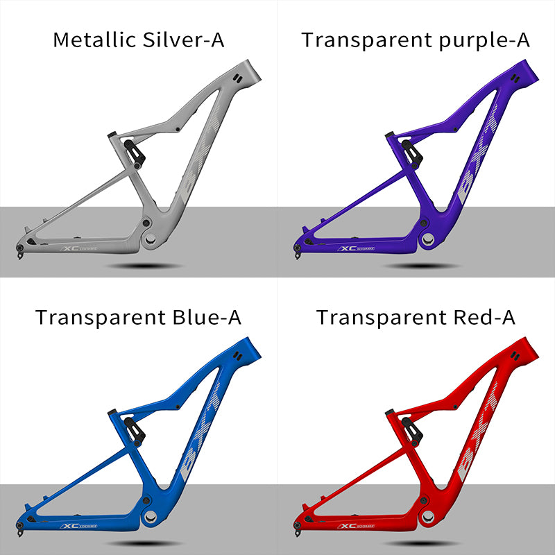 BXT 29er Carbon Full Suspension Mountain Bike Frame, Thru Axle Boost 148x12mm MTB Rear Shock Bicycle, 29er Travel 100mm UDH Hanger