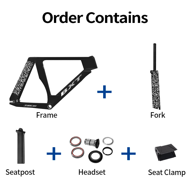 BXT-TRC-195 Carbon Fiber Track Frame – Flag Edition | Fixed Gear | T1000 Carbon Fiber | Aerodynamic Design