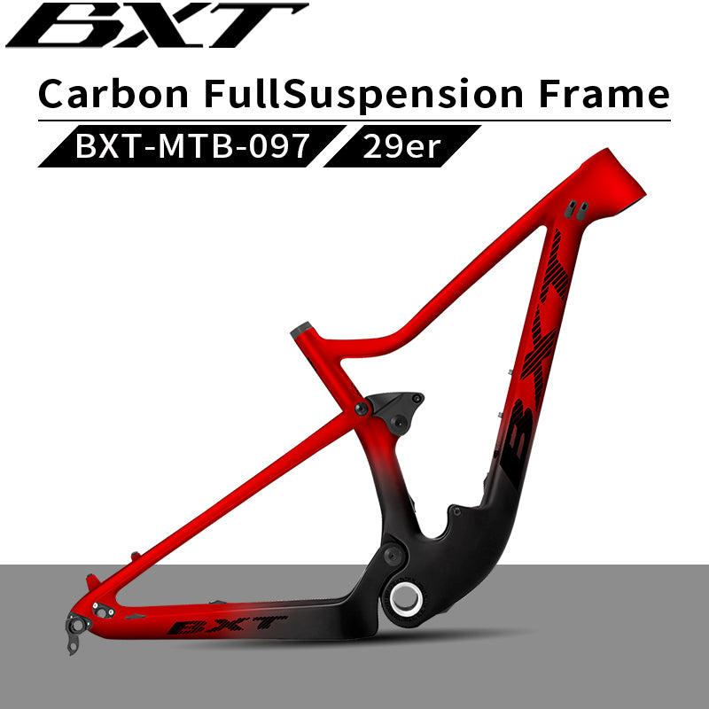 BXT 29ER Full Suspension Carbon Suspension Full Carbon Mountain Bicycle Travel 100mm Frame XC MTB Bike BXT Brand Sell Well