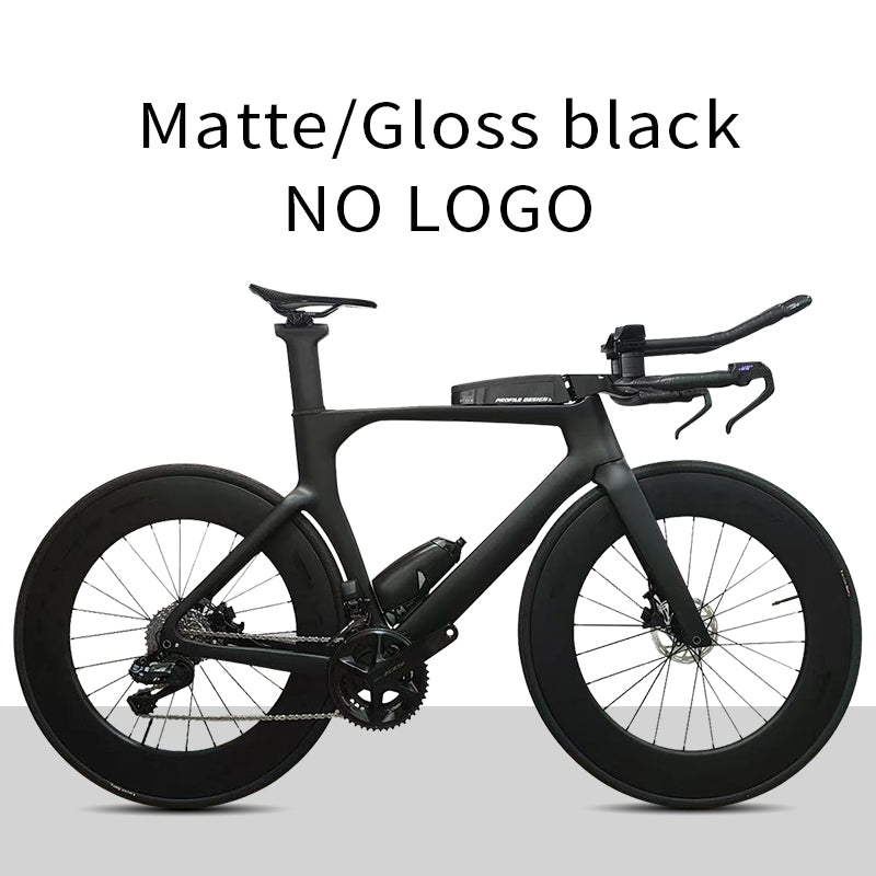 BXT Carbon Triathlon Time Trial Bike – L-TWOO ER9 2x12 Electronic Wireless Shifting, 24-Speed Carbon Fiber TT Road Bicycle with Wheels