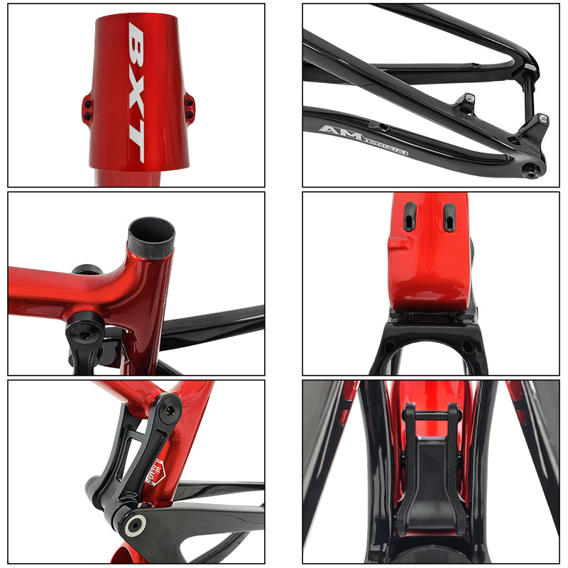 BXT Newset Travel 150mm UHD Rear hanger Carbon Suspension Frames All Mountain Full Carbon VPP MTB Frame 29er Boost 148x12mm