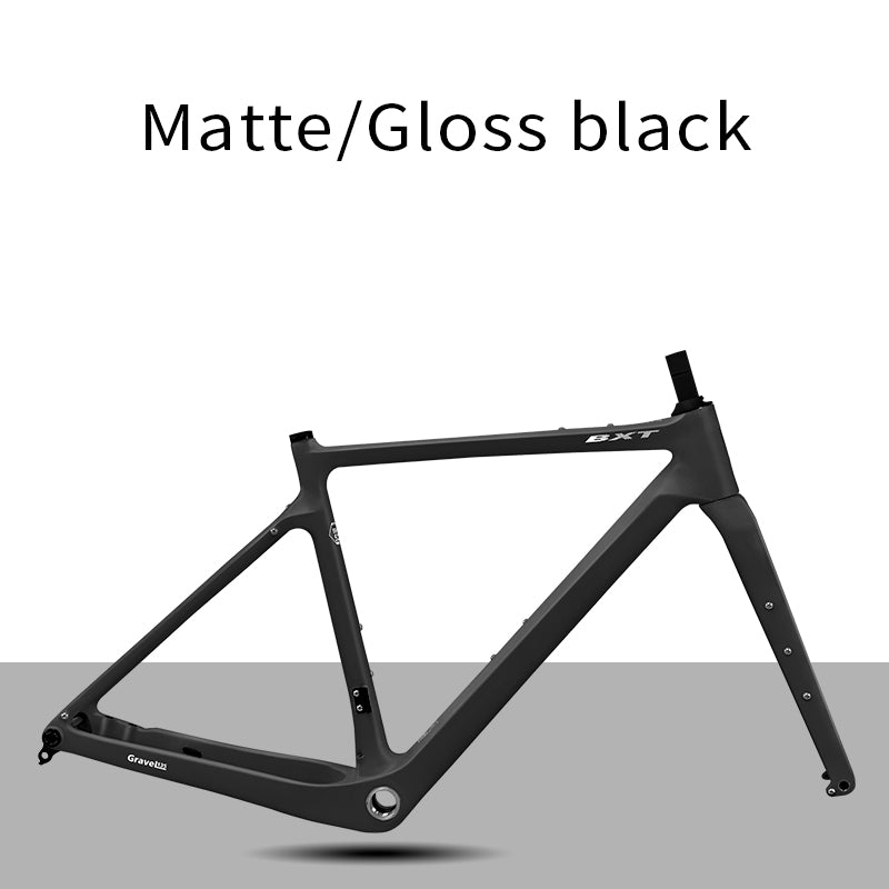 BXT Carbon Gravel Bike Frame UDH Internal Cable Fully Hidden Cable Gravel Bicycle Frameset Road Bike Disc Brake