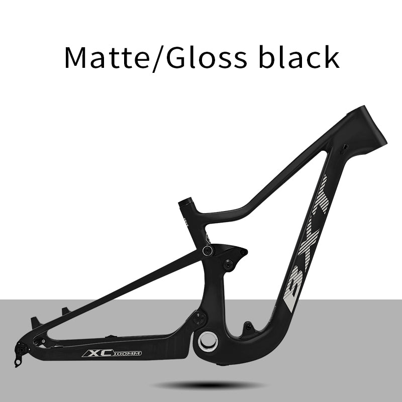 BXT Suitable Height 135-150cm Carbon Full Suspension MTB Frame 24er Travel 90mm Mountain Full Suspension Bicycle Frame for Girl Boy