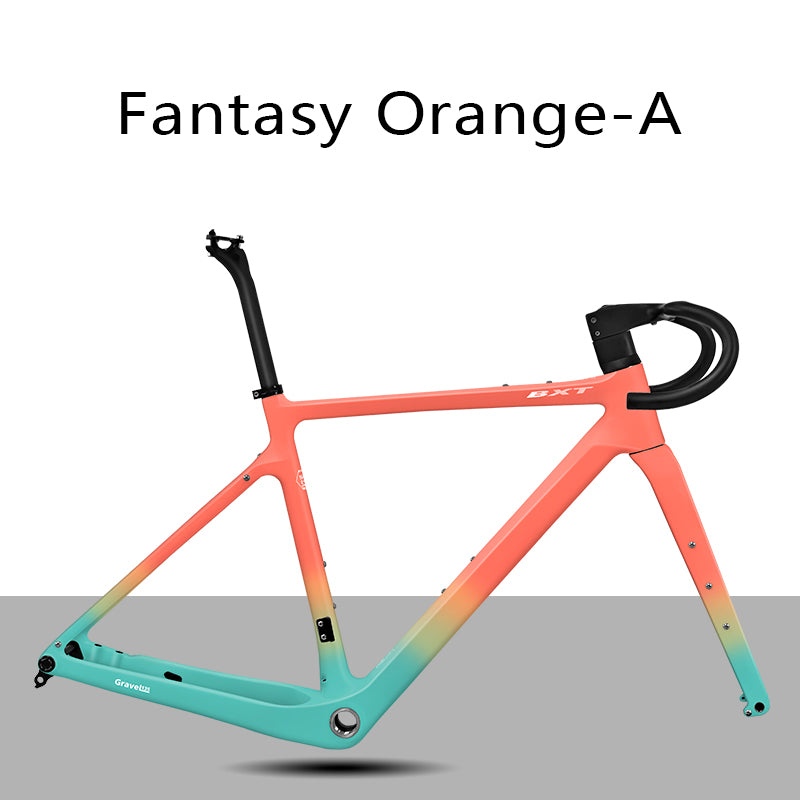 BXT Gravel Carbon Fiber Bike Frame UDH Road Bike Disc Brake Bicycle Frameset 700x45C T1000 Carbon Fiber