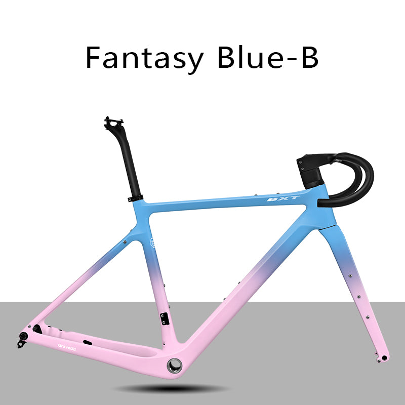 BXT Gravel Carbon Fiber Bike Frame UDH Road Bike Disc Brake Bicycle Frameset 700x45C T1000 Carbon Fiber