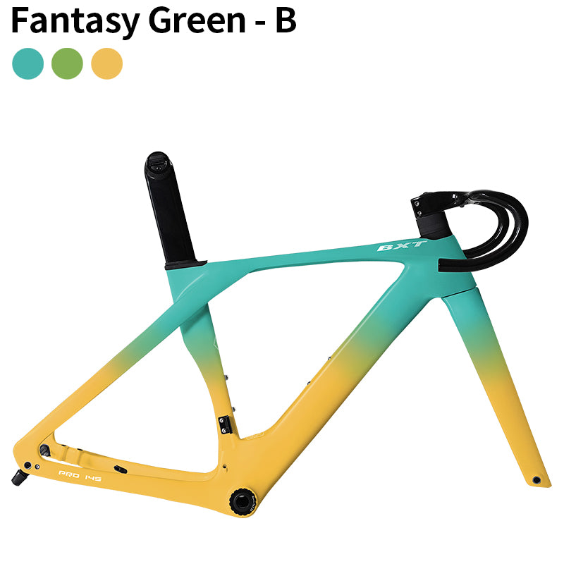 BXT-Fully Hidden Carbon Disc Brake Road Bike Frame, Bicycle Bottom Bracket, BSA T47 Cyclocross Frameset, Max 700 x 32C