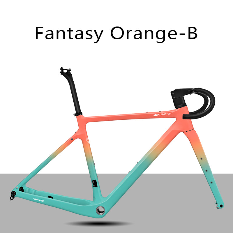 BXT Gravel Carbon Fiber Bike Frame UDH Road Bike Disc Brake Bicycle Frameset 700x45C T1000 Carbon Fiber
