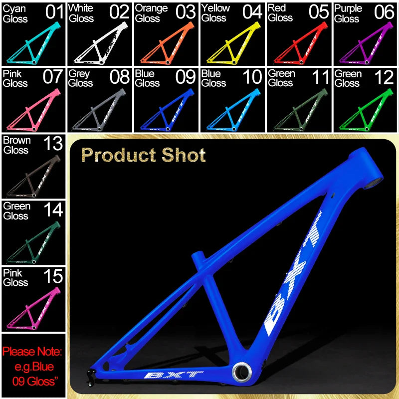 BXT 26er MTB Mountain Bike Frame 14inch Full Carbon Kids Bike Frame 160mm Disc Brake Carbon Fiber MTB Bicycle Frame