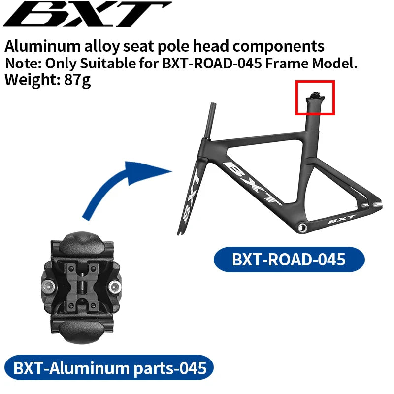 BXT Track Frame Rear Fork Parts Parts, Seat Post Head Parts Aluminum Alloy, Only for BXT Track Frame
