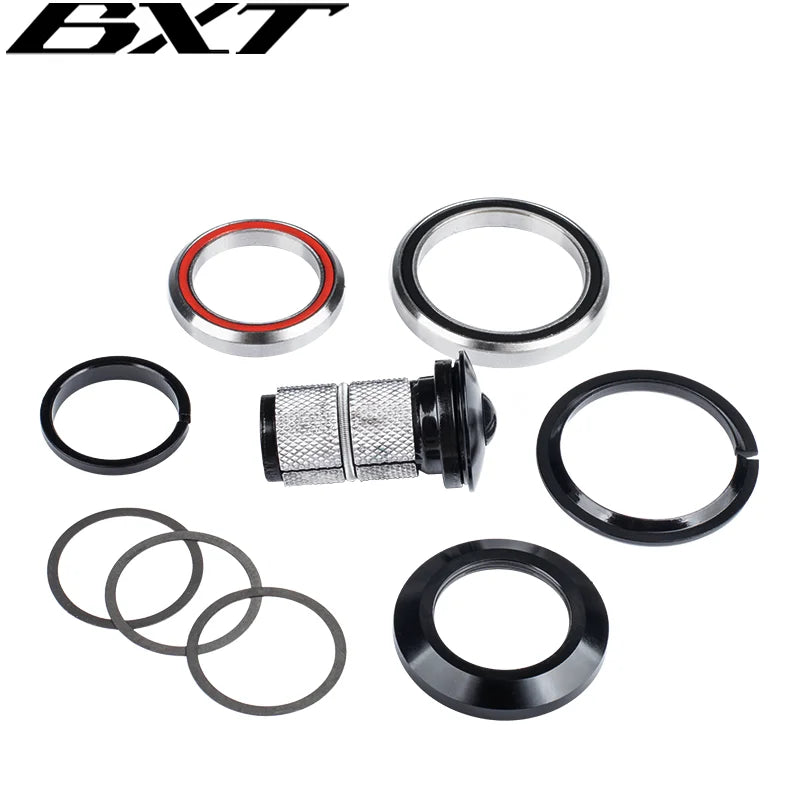 Bicycle Headset 41.8mm to 41.8/52mm Straight Tube Fork Steering Bearing Headset 1-1/8 to 1-1/2 Tapered Head Tube MTB Road Frame