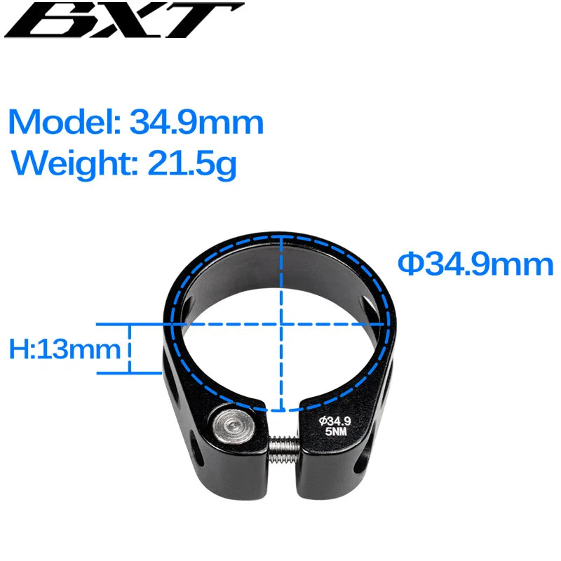 Bicycle Seatpost Clamp 31.8/34.9/37mm Bicycle Seat Post Pipe Clamp Aluminum Alloy MTB Mountain Road Bike Seat Tube Clip Parts