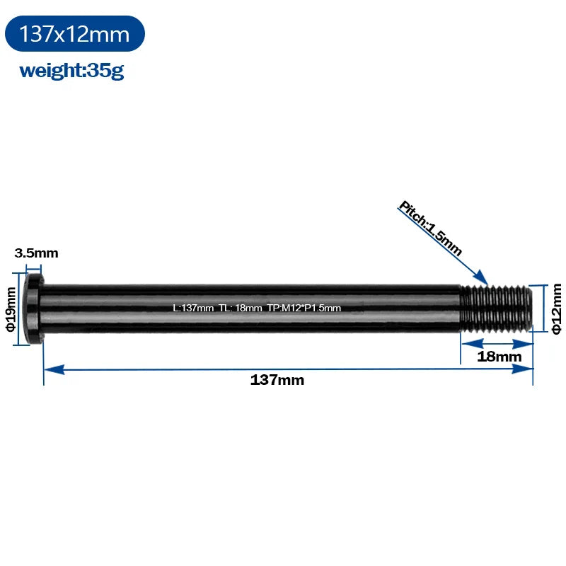 Bicycle Thru Axle Skewers 12mm/15mm Wheel Hub Shaft 15x110 15x100 12x148 12x142 MTB Road Bike Frame Frok Thru Axle Quick Release