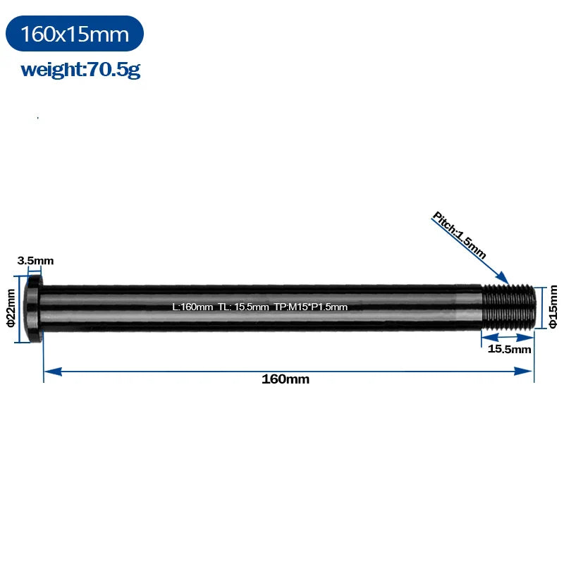 Bicycle Thru Axle Skewers 12mm/15mm Wheel Hub Shaft 15x110 15x100 12x148 12x142 MTB Road Bike Frame Frok Thru Axle Quick Release