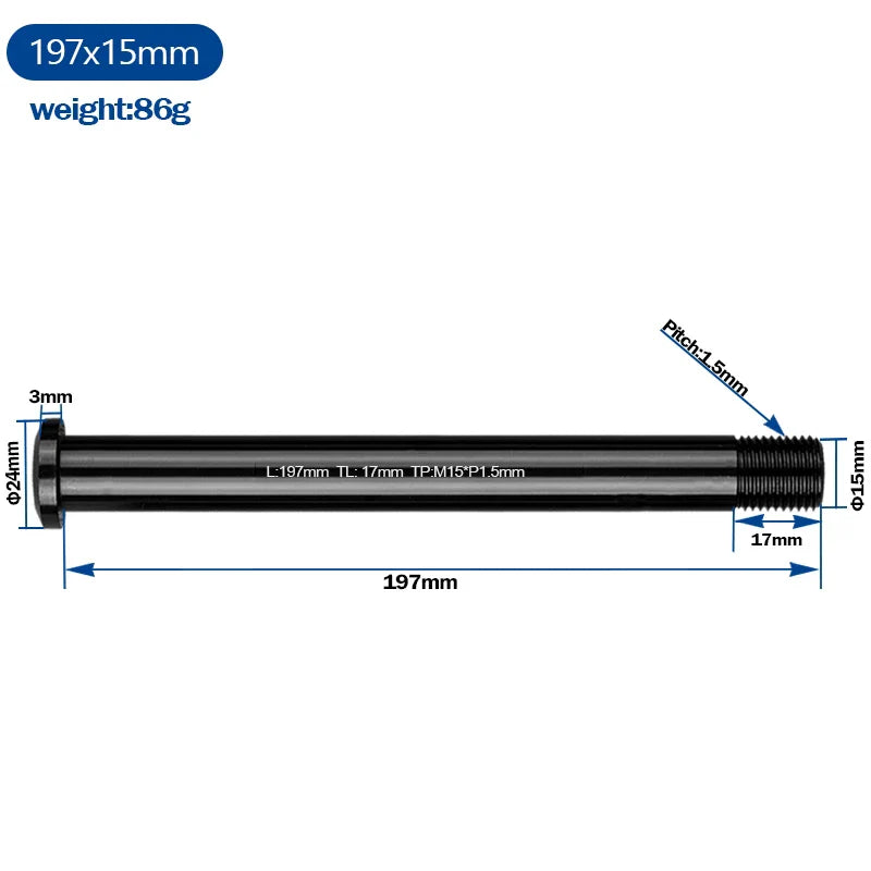 Bicycle Thru Axle Skewers 12mm/15mm Wheel Hub Shaft 15x110 15x100 12x148 12x142 MTB Road Bike Frame Frok Thru Axle Quick Release