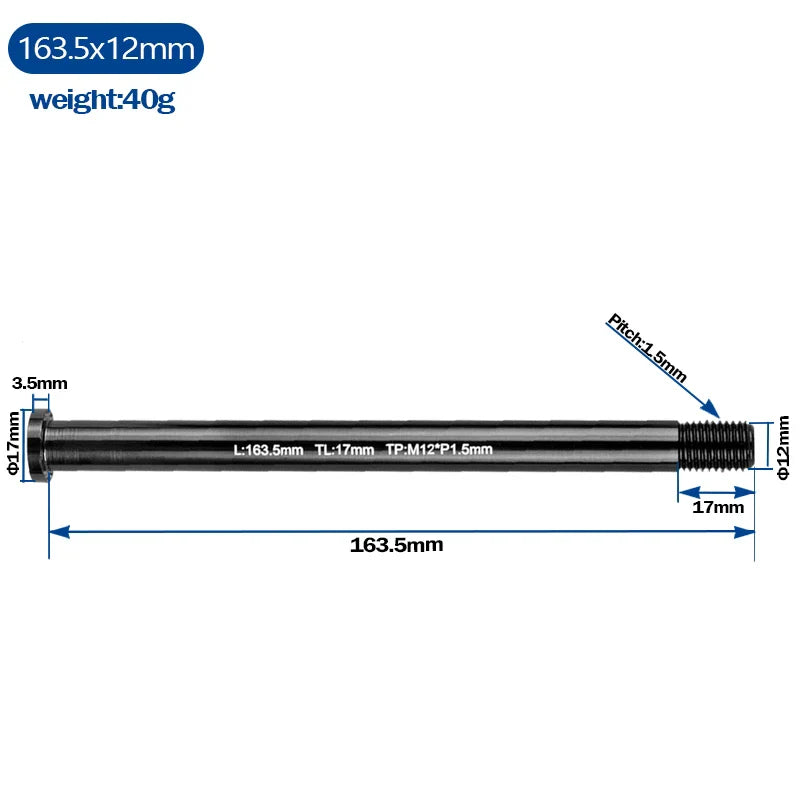 Bicycle Thru Axle Skewers 12mm/15mm Wheel Hub Shaft 15x110 15x100 12x148 12x142 MTB Road Bike Frame Frok Thru Axle Quick Release