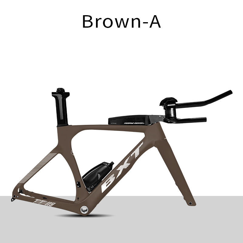 BXT Full Carbon TT Bike Frame Set, Time Trial, Road Bicycle, Disc Brake, Handlebar, Thru Axle, Racing Cycling