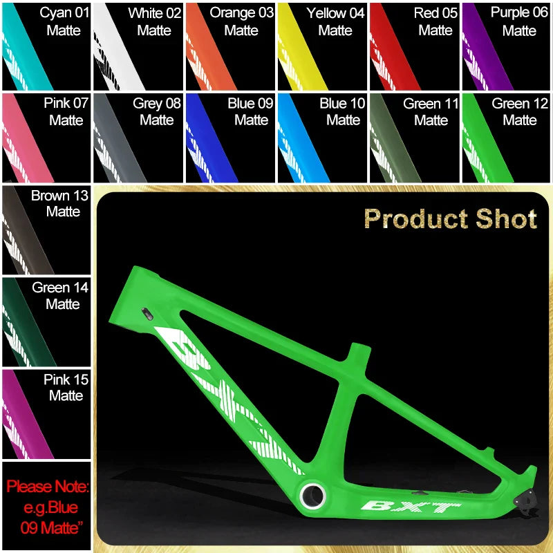 BXT Carbon Fiber MTB Frame 20er Child Mountain Bike Carbon Frame Adolescent Full Carbon Mountain Bicycle Frame 20er Ultralight Bike