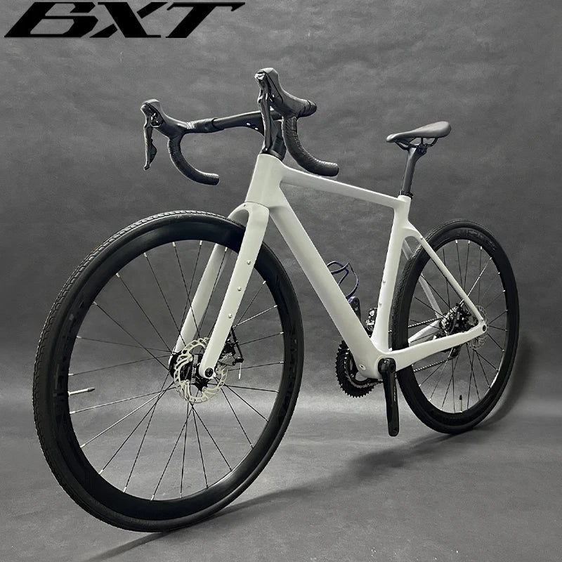 BXT Carbon Gravel Bike 27.5er/700C Road Bike Carbon Fiber Gravel Bicycle 2x11s R7000 Fully Hidden Cable Line Carbon Disc Gravel Bike