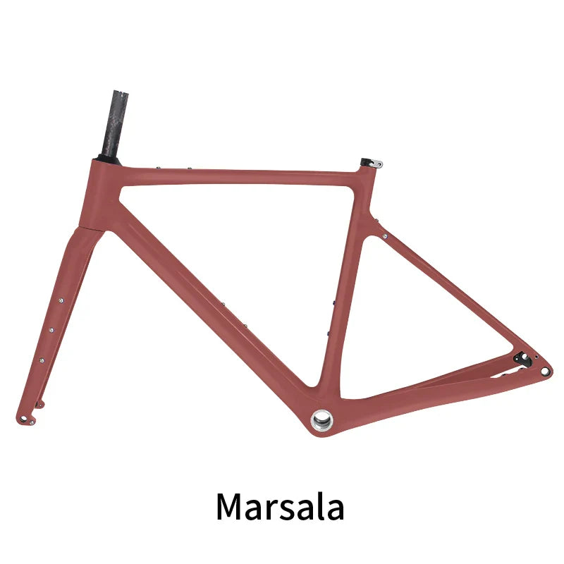 BXT Carbon Gravel Bike Frame Internal Cable Fully Hidden Cable Gravel Bicycle Frameset Road Bike Disc Brake