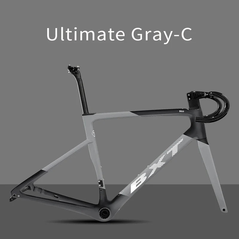 BXT Carbon Superlight 950g Carbon Road Bike Frame Disc Brake Bicycle Frameset Thru Axle Flat Mount T47 BSA Di2 bxt Bike Frame