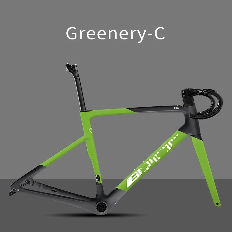 BXT Carbon Superlight 950g Carbon Road Bike Frame Disc Brake Bicycle Frameset Thru Axle Flat Mount T47 BSA Di2 bxt Bike Frame
