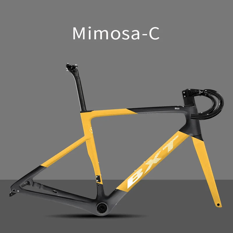 BXT Carbon Superlight 950g Carbon Road Bike Frame Disc Brake Bicycle Frameset Thru Axle Flat Mount T47 BSA Di2 bxt Bike Frame