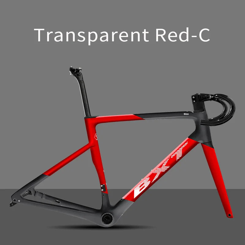BXT Carbon Superlight 950g Carbon Road Bike Frame Disc Brake Bicycle Frameset Thru Axle Flat Mount T47 BSA Di2 bxt Bike Frame